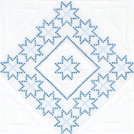 Jack Dempsey Stamped White Quilt Blocks 18x18 6/Pkg, Kaleidoscope Star