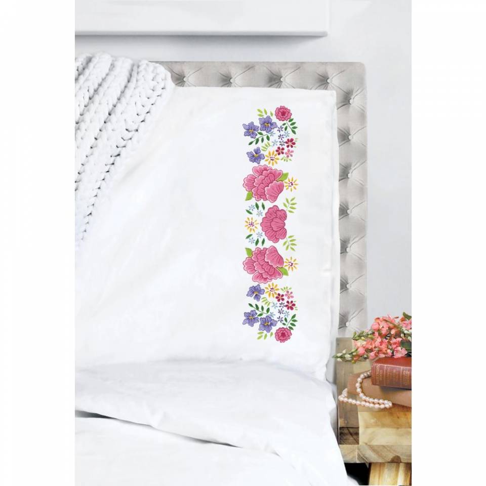 Stamped pillowcases clearance to embroider