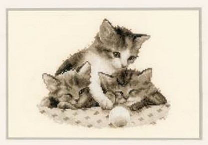 Three Little Kittens (14 Count) - Counted Cross Stitch Kit: Stitch-it 