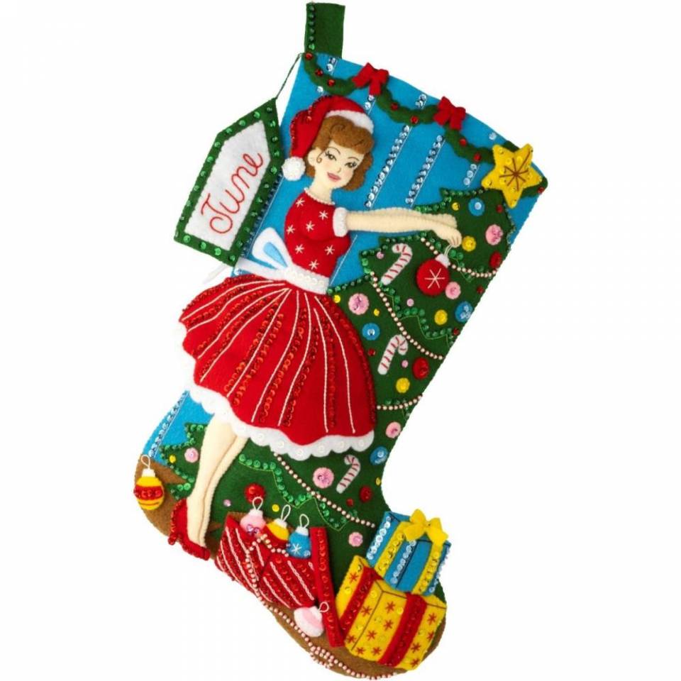 Vintage Stocking 18' Design popular kit