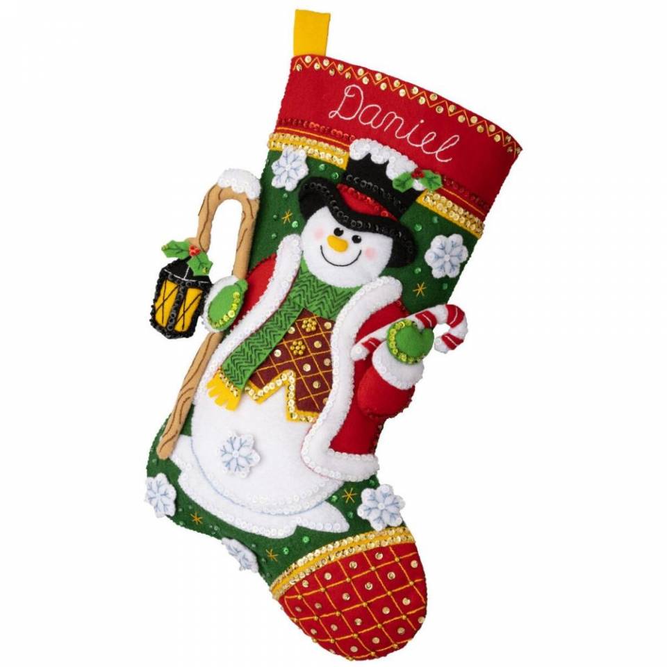 Bucilla Peppermint Santa Stocking Kit