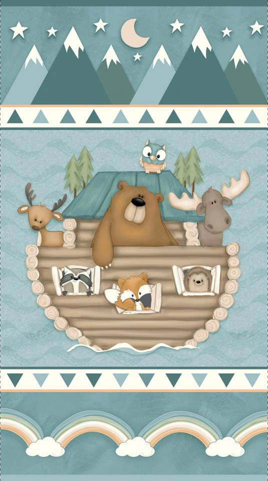 Woodland Animals Nursery Quilt Panel – Fabric