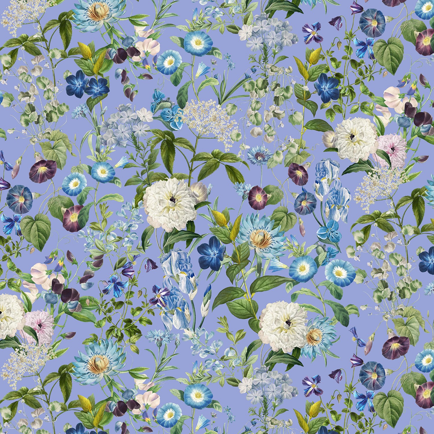 Botanical Garden - Sky Blooms # Ddc11466-sky - Quilting Fabric: Stitch 