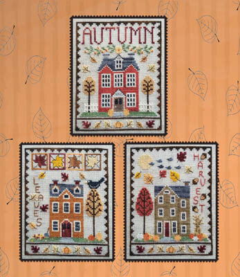 Autumn House Trio - Cross Stitch Chart: Stitch-it Central